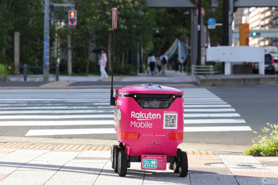 楽天、自動配送ロボットによる無人配送サービスを東京・晴海エリアでスタート