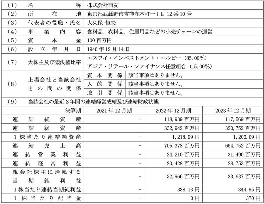 トライアルカンパニー、西友を完全子会社化へ　小売業界の再編加速