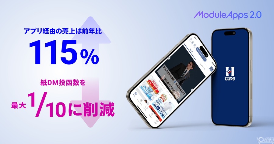 「スーツのはるやま」公式アプリリニューアルで売上115%成長、紙DMも大幅削減