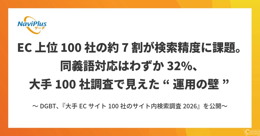 ECサイト内検索の課題とAI活用｜DGBT実施の2026年大手100社調査から見えた実態