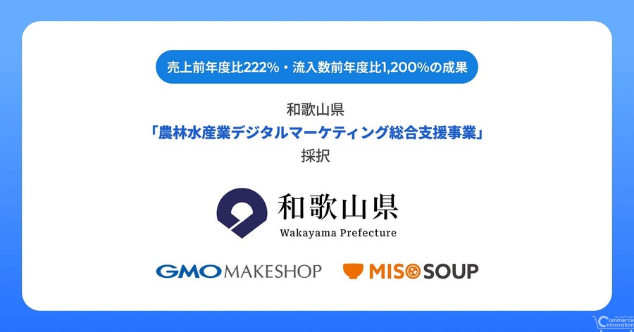 GMOメイクショップとMISO SOUPが和歌山県EC支援事業に2年連続採択——生成AI活用も新追加で農林水産事業者の販路拡大を伴走支援