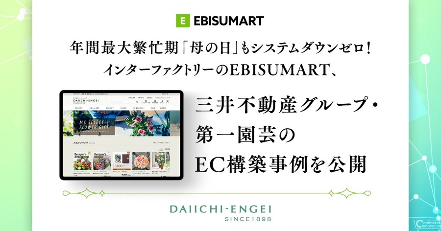EBISUMART導入の第一園芸、母の日繁忙期もシステムダウンゼロを実現