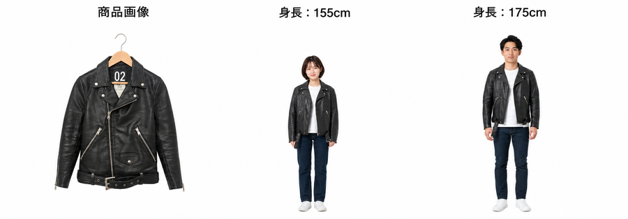 キャスター子会社のグラムス、「SASAGE.APP」のモデル着用画像生成を更新　採寸値を反映しS・M・Lの3サイズで生成