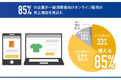 EC売上85％の企業が増加見込み｜課題は決済時のユーザー体験とセキュリティ 画像