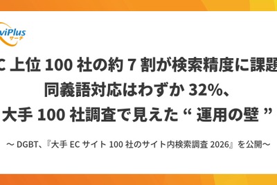 ECサイト内検索の課題とAI活用｜DGBT実施の2026年大手100社調査から見えた実態 画像