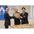青山商事、災害用備蓄食品3,654点をファミリーマートのフードドライブに寄贈