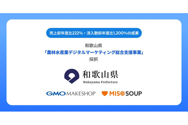 GMOメイクショップとMISO SOUPが和歌山県EC支援事業に2年連続採択——生成AI活用も新追加で農林水産事業者の販路拡大を伴走支援